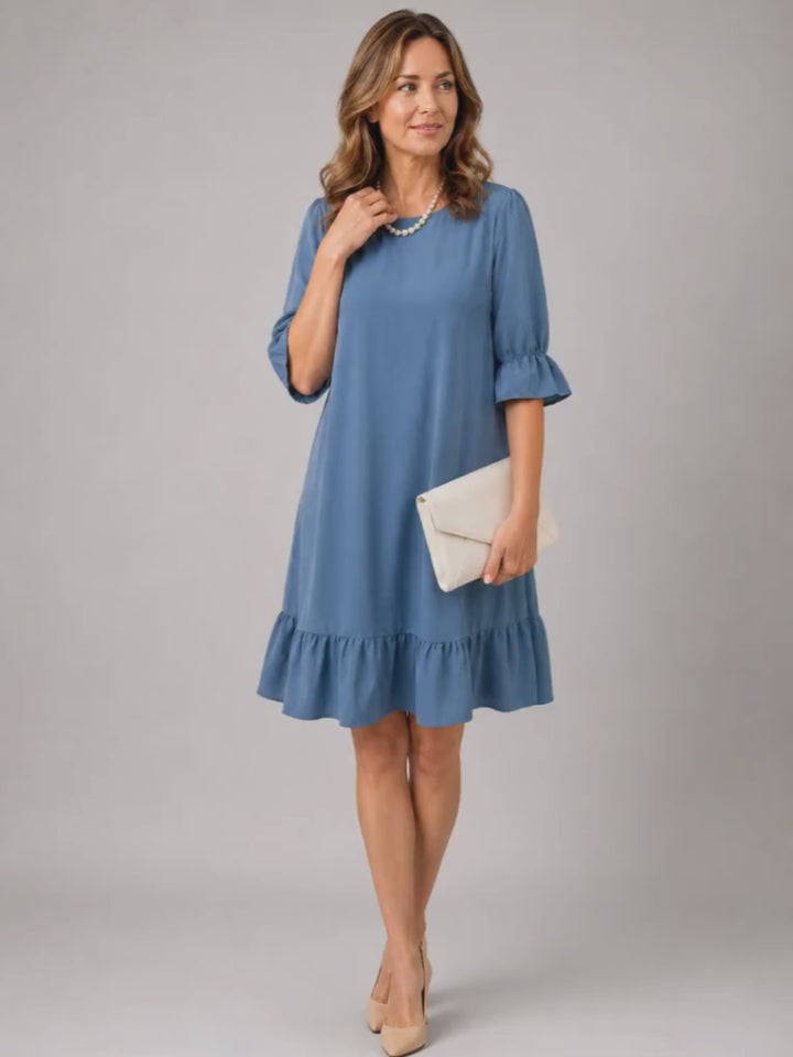 Susanne | Midi Dress with Ruffles