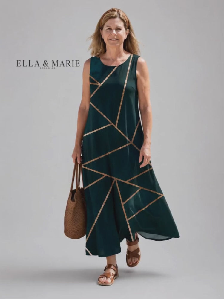 Elara | Kalme Golf Midi-jurk