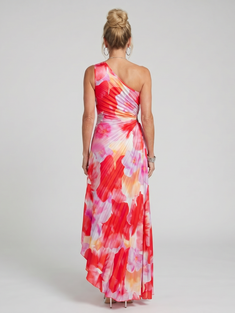 Rosalinde Schulterfreies Plissee-Midikleid – Ansicht 04