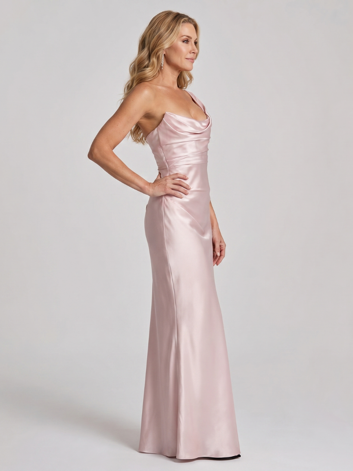 Mirabell | One-Shoulder-Abendkleid mit drapiertem Ausschnitt – Ansicht 03