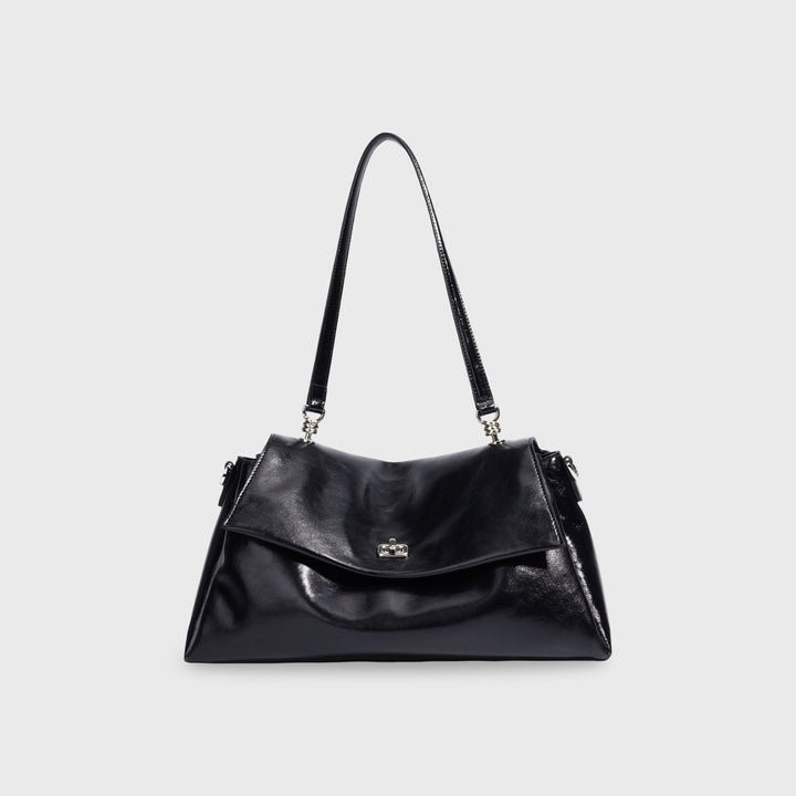 Wilhelmina | Echtleder-Tasche mit Glanzfinish – Ansicht 01