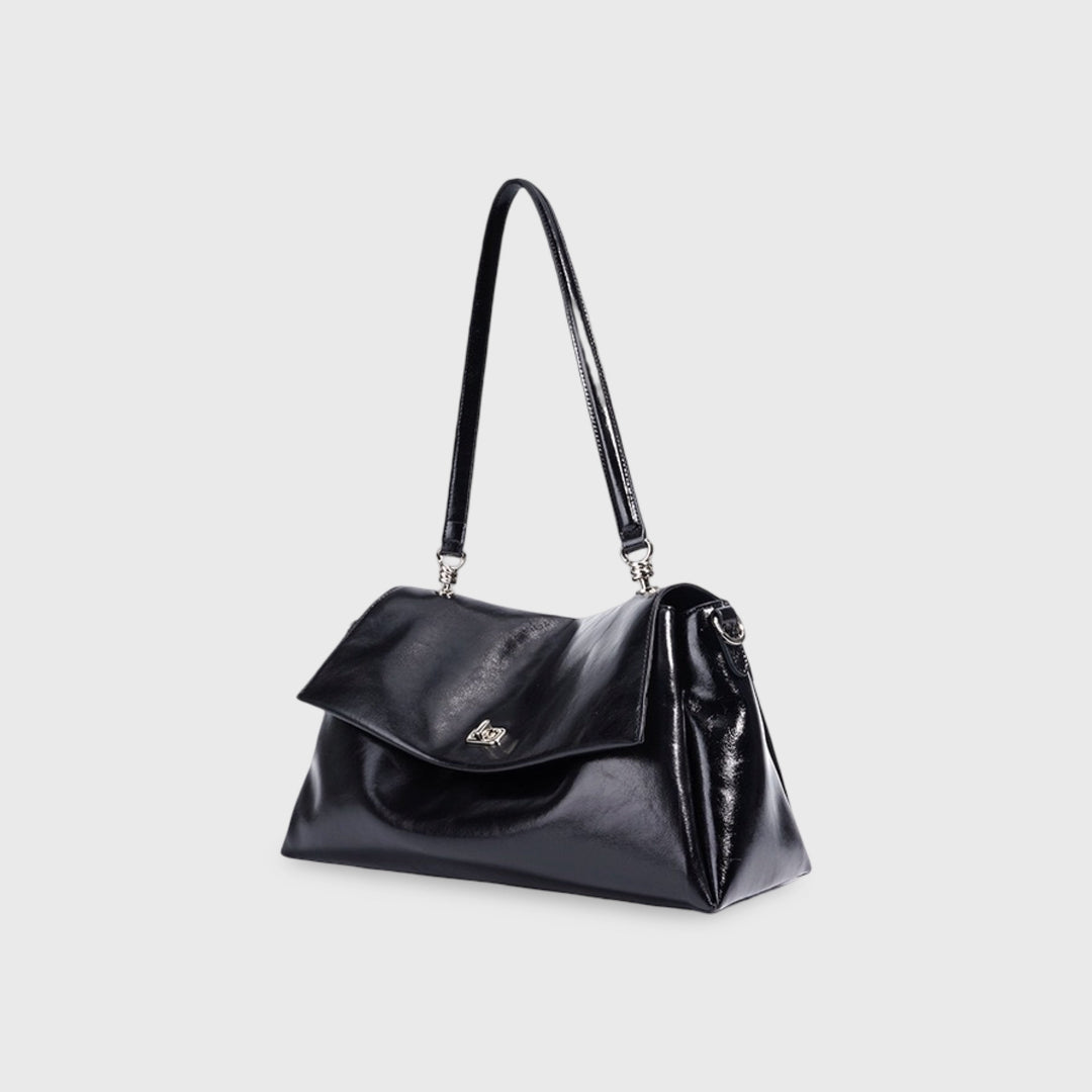 Wilhelmina | Echtleder-Tasche mit Glanzfinish – Ansicht 02