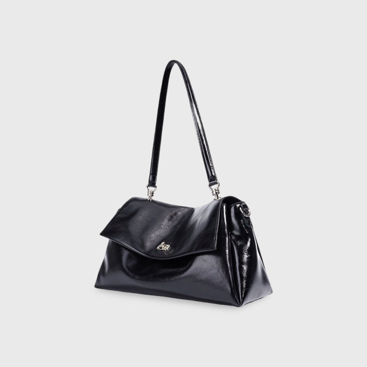 Wilhelmina | Echtleder-Tasche mit Glanzfinish – Ansicht 02